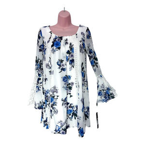 Chiffon Crochet Trim Floral Shift Summer Casual Party SEQUIN HEARTS Tunic Dress